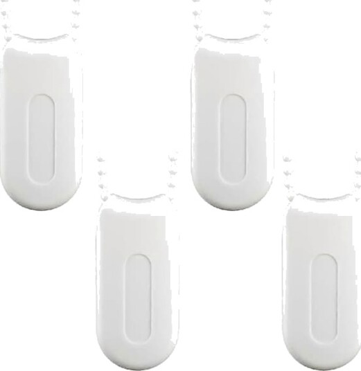Gardinsnorvekter 4 Stykker Hvit Plast Blindtilbehør Blindhåndtak Snorvekter Erstatningspersienner Kjedekvekter for Rullegardiner Enhet Bl