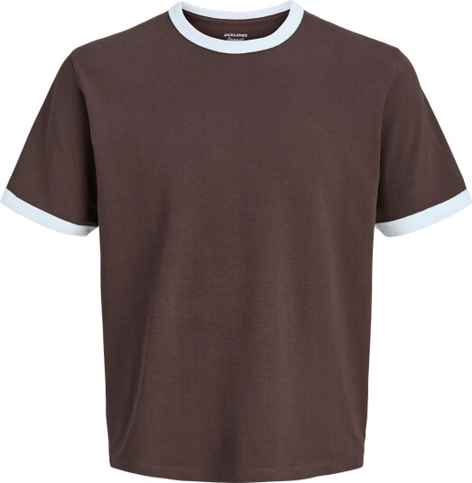 Jack & Jones Jorchamberi Ringer Tee Ss Crew Neck Brown XXL