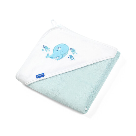 Babyono Hettehåndkle Bambus 85x85cm Turkis hval