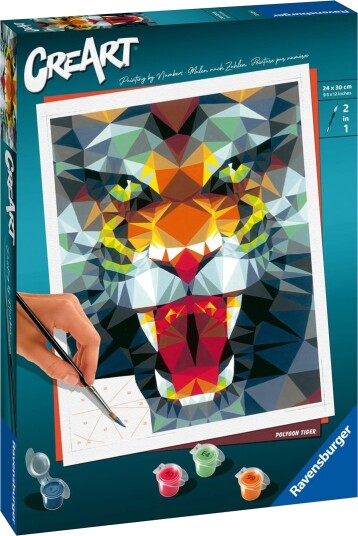 Ravensburger CreArt Malingssett Polygon Tiger