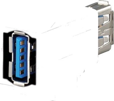 Rutenbeck 17010650 Hvit Usb-Keystone Usb A