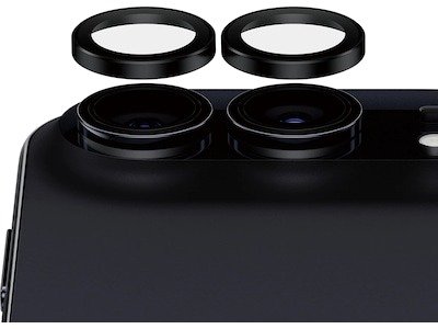 PanzerGlass Hoops Ceramic Linsebeskytter for iPhone Duo - Sort