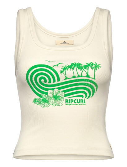 Rip Curl Ocean Break Rib Tank CreaM Rip Curl Ocean Break Rib Tank CreaM