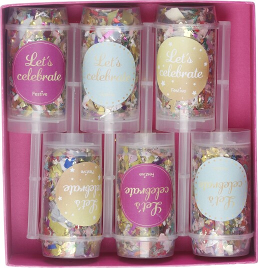 Hedlundgruppen Push Pop Konfetti Mix 6-pakning 17957101