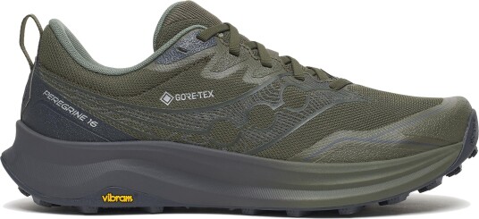 Saucony Men"s Peregrine 16 GORE TEX Fatigue/ebony 47 Saucony Men"s Peregrine 16 GORE TEX Fatigue/ebony 47