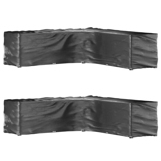 vidaXL L-formet hagemøbeltrekk 2 stk 20 maljer 300x300x90 cm