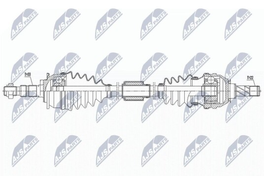 Nty Drivaksel NTY NPW PL 105 Nty Drivaksel NTY NPW PL 105