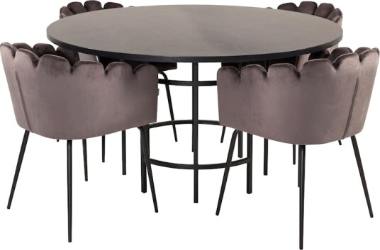 Spisegruppe furniture/fashion Copenhagen med 4 Grå Limhamn Stoler Spisegruppe furniture/fashion Copenhagen med 4 Grå Limhamn Stoler