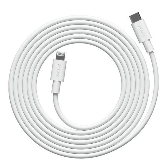 Avolt 2m USB-C til Lightning Kabel Opal Hvit