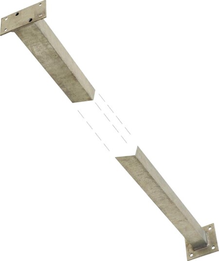 Stålstolpe PLUS for Rekkverk 45x45 Varmgalvanisert Stålstolpe PLUS for Rekkverk 45x45 Varmgalvanisert