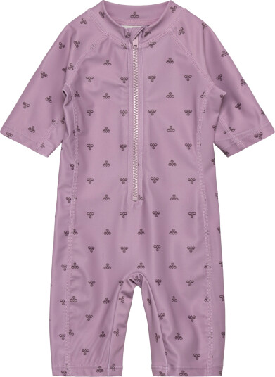 Hummel Hmlmini Bee Aop Swimsuit 3/4 Sl   Purple   104