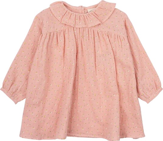 Petit Piao Kjole Flower opp Petit Piao 1 år 80 Kjole Rosa
