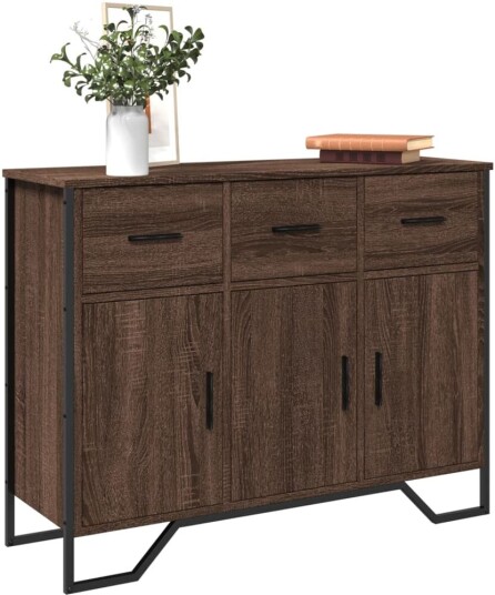 Skjenk brun eik 97x32,5x74,5 cm konstruert tre 8721102811319