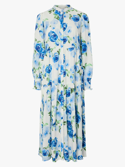 Y.A.S Asina Long Sleeve Long Shirt Dress Hvit 34