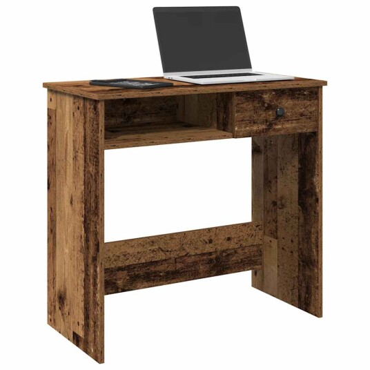 Skrivebord gammelt tre 80x40x75 cm konstruert tre