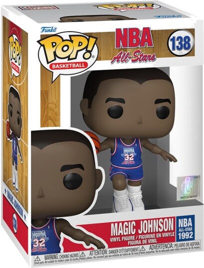 Funko POP Magic Johnson NBA Legends figur i blå All Star-uniform 1991