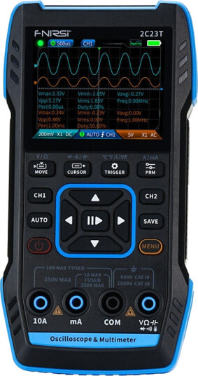 Fnirsi 2C23T 3-i-1 Oscilloskop Multimeter Og Signalgenerator Fnirsi 2C23T 3-i-1 Oscilloskop Multimeter Og Signalgenerator