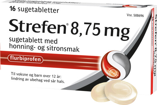 Strefen Sugetab 8,75mg, 16 stk.
