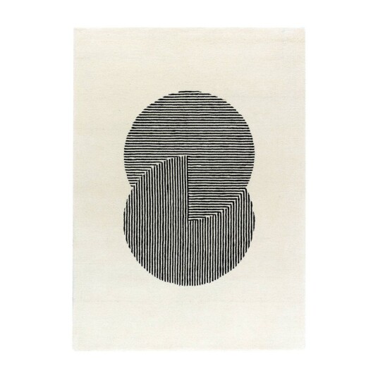 NJRD Circles ullteppe naturhvit 170x240 cm NJRD Circles ullteppe naturhvit 170x240 cm