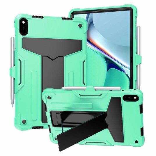 INCOVER Huawei MatePad 11 Håndverkerdeksel Med Stativ & Penneholder - Cyan & Svart