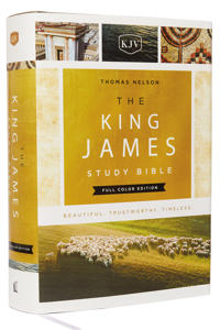 The King James Study Bible, Full-Color Edition, Cloth-Bound Hardcover, Red Letter Av Thomas Nelson