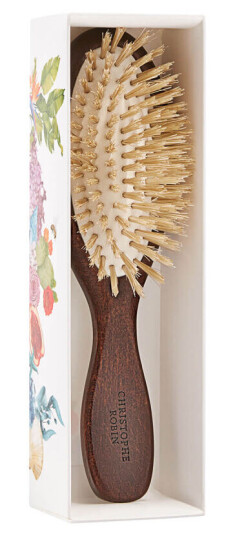 Christophe Robin Travel Hairbrush 100% Natural Boar-Bristle and Wood