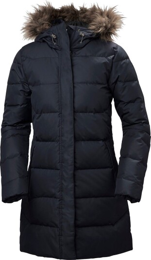 Helly Hansen Dame Aden Dun Colder Days Lang Parka Marineblå S SvartS