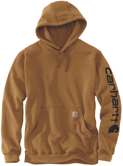 Carhartt Midweight Sleeve Logo Hettegenser XXL Brun