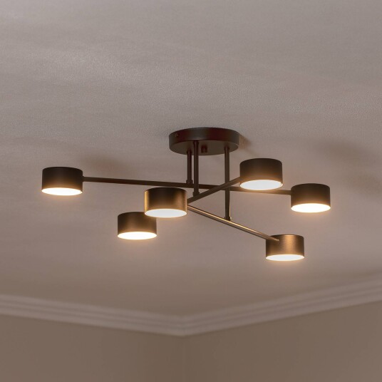 EMIBIG LIGHTING Modus 6 taklampe stål 6 lyskilder GX53 svart