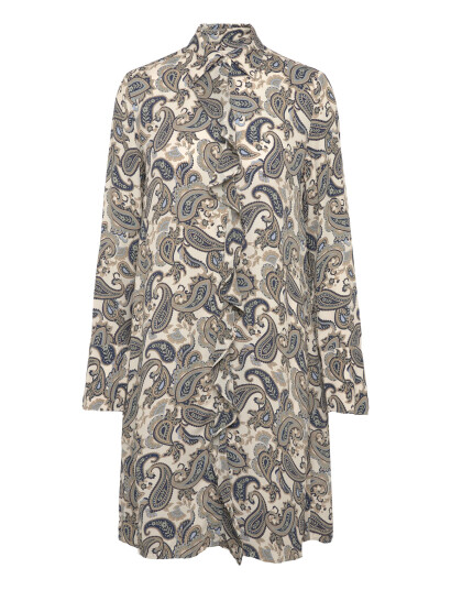 GANT Paisley Print Ruffle Shirt Dress - Blue - 36 GANT Paisley Print Ruffle Shirt Dress - Blue - 36