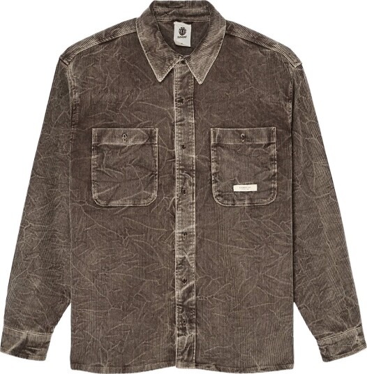 Element Relax Washed Cord Ls Khaki green S