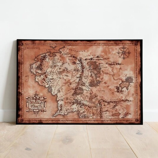 Ringenes Herre Plakat Middle-Earth - 91,5 x 61 cm
