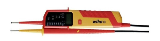 Wiha Spændings- Og Gennemgangstester Lcd, 12-1.000V Ac / 12-1.500V Dc., Cat Iv – 1000V, Til Solceller Og Ladestandere, Kraftige Kabler.