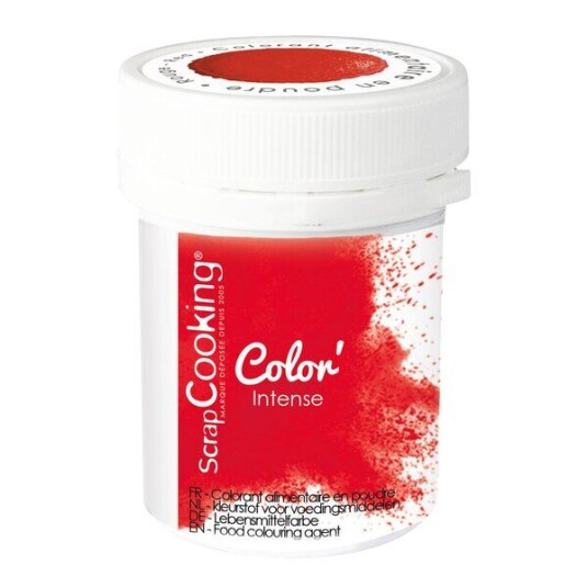 ScrapCooking   Pulverfarge 5 g rød