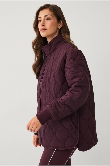 Ellos STUDIO Jakke Oversized Quilted Padded Jacket Lilla