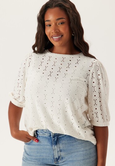 Happy Holly Broderie Anglaise Top Offwhite 32/34