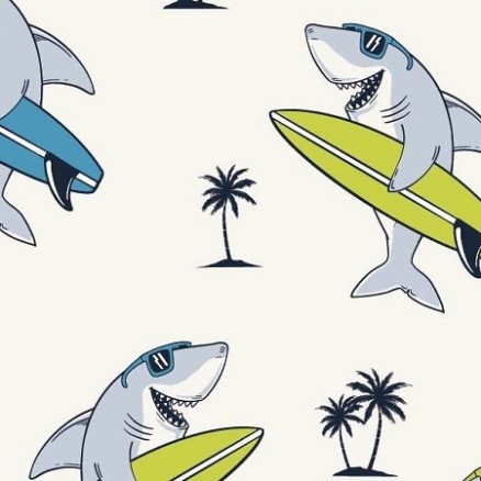 Balsløw Bomullsjersey Print Stoff 150cm 002 Haier 50cm
