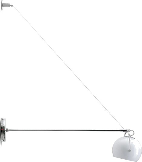 Beluga Vegglampe På Arm Opalhvitt Glass