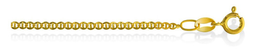 Kjede i forgylt 925 sølv 2,1 mm, 42 cm