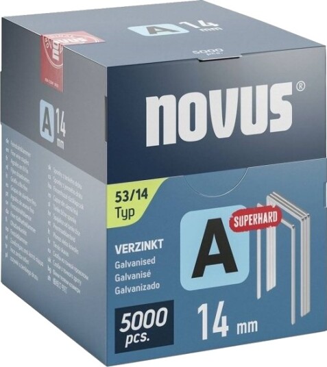 Novus Fin Trådstifter A Type 53 14 Mm 5000 Stk. 042 0764 Mål L X B 14 Mm X 11,3 Mm 042 0764 Novus Fin Trådstifter A Type 53 14 Mm 5000 Stk. 042 0764 Mål L X B 14 Mm X 11,3 Mm 042 0764