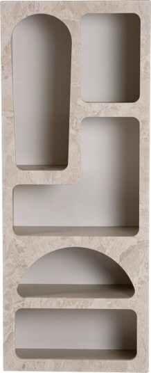 Wenus Bokhylle 60 cm - Travertin/Sandstein