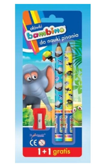 St. Majewski Pencils For Learning To Write Bambino 1 + 1 + Sharpener (5903235001918) St. Majewski Pencils For Learning To Write Bambino 1 + 1 + Sharpener (5903235001918)