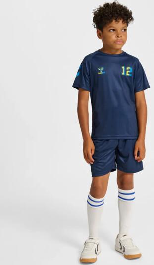 Hummel Shimmer treningssett til barn dress blues/limeade 152 Hummel Shimmer treningssett til barn dress blues/limeade 152