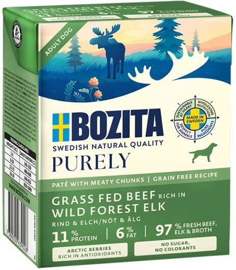Bozita Kornfri Elg Paté 370 g med Nordiske Ingredienser Bozita Kornfri Elg Paté 370 g med Nordiske Ingredienser