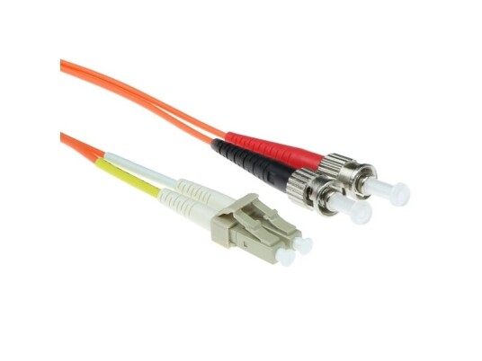 Act 1.5 Meter Lszh Multimode 62.5/125 Om1 Fiber Patch Cable Duplex With Lc And St Connectors. Lc-St 62.5/125 Om1 Dup 1.50M (Rl7051)