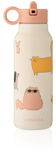 Drikkeflaske Liewood Cats and Dogs / Sandy 350 ml