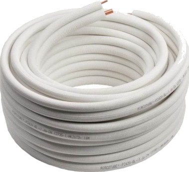 Dobbelt Kobberrør 3/8"-5/8" 30 M Med Innløp - (30 Meter)