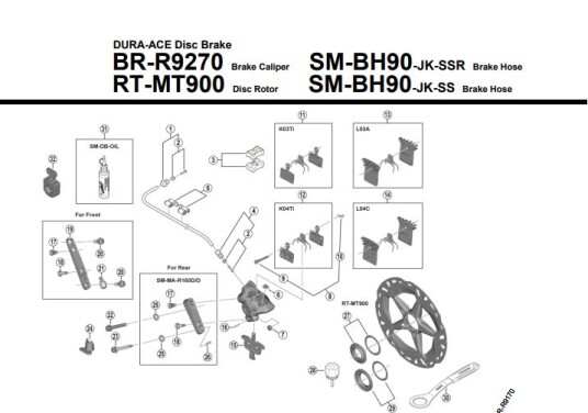Shimano Festebolt For Br-R9270 Kalipper