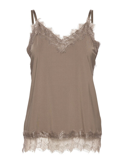 FREE/QUENT Top From Freequent In A Light Material. The Top Has A Simple Silhouette With Nar - Beige - S FREE/QUENT Top From Freequent In A Light Material. The Top Has A Simple Silhouette With Nar - Beige - S
