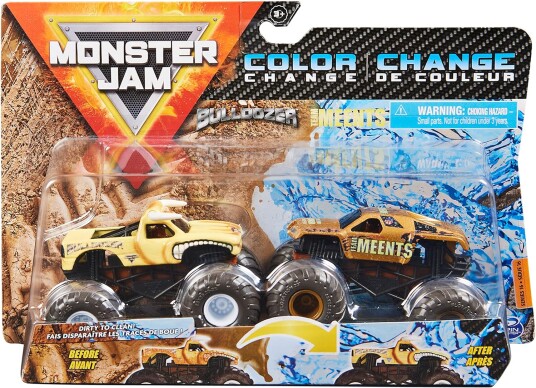 Monster Jam Color Change Bulldozer vs. Team Meents
